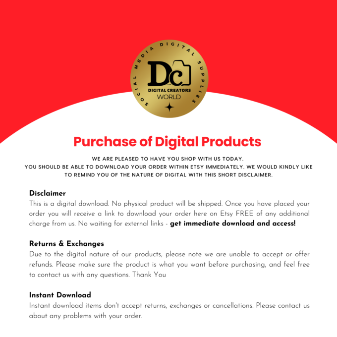 Digital Product Disclaimer